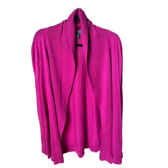 Lauren Ralph Lauren Fuchsia Cardigan Size XL Women's - Picture 1 of 3